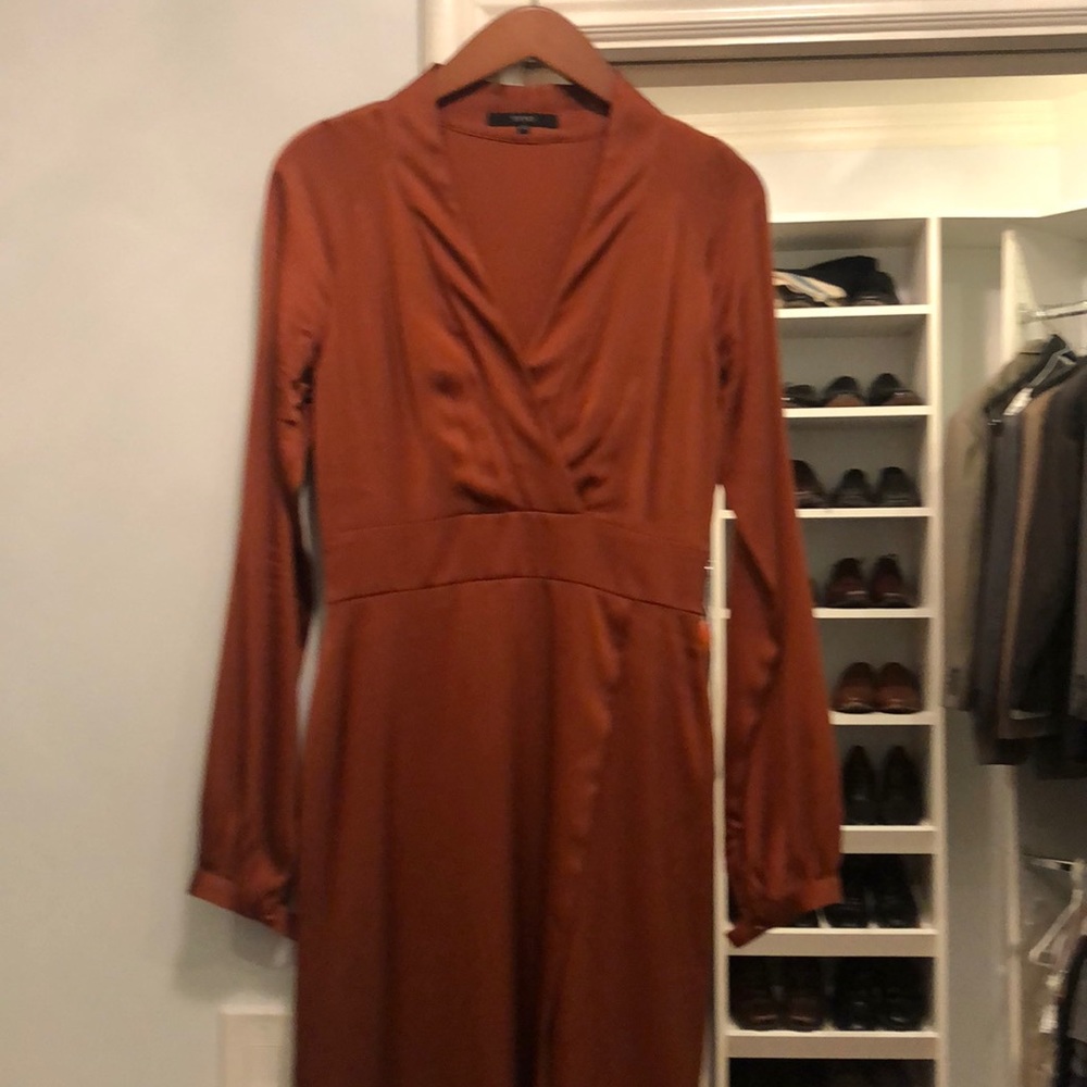Stunning faux silk wrap dress